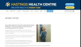 
							         Become a Patient - Hastings Health Centre								  
							    