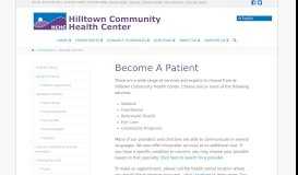 
							         Become A Patient - Hilltown Community Health Center								  
							    