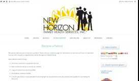 
							         Become a Patient – New Horizon Family Health Services								  
							    