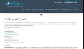 
							         Become a Provider | Chicago Health System								  
							    