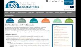 
							         Become a Provider - South Dakota Department of Social Services								  
							    