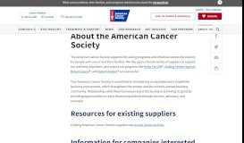 
							         Become a Supplier | American Cancer Society								  
							    