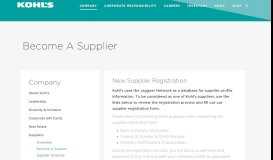 
							         Become A Supplier - Kohl's Corporation								  
							    