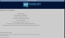 
							         Become a VIP Panelist								  
							    