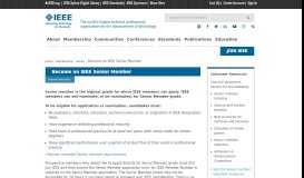 
							         Become an IEEE Senior Member - IEEE								  
							    