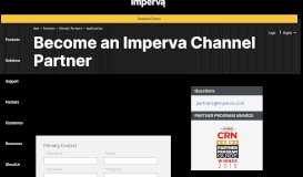 
							         Become an Imperva Channel Partner | Imperva, Inc.								  
							    