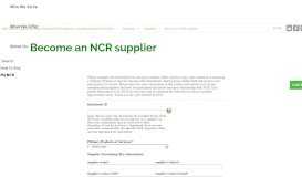 
							         Become an NCR supplier | NCR - NCR Corporation								  
							    