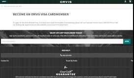 
							         Become an Orvis Visa Cardmember								  
							    