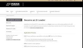 
							         Become an SI leader - Academic Success Center - Purdue University								  
							    