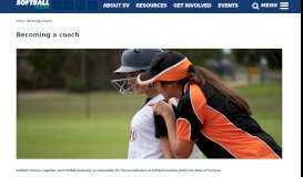 
							         Becoming a Coach | Softball Victoria								  
							    