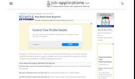 
							         Bed Bath & Beyond Application, Jobs & Careers Online								  
							    