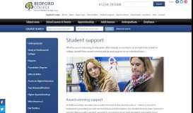 
							         Bedford College (Part of The Bedford College Group) » Student support								  
							    