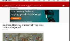 
							         Bedford Hospital nursery rhyme tiles removal rejected - BBC News								  
							    