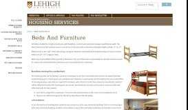 
							         Beds And Furniture | Finance & Administration - Lehigh University								  
							    