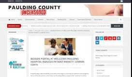 
							         bedside portal at wellstar paulding hospital reduces patient anxiety ...								  
							    