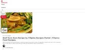 
							         Beef Kare Kare Recipe by Filipino Recipes Portal | Recipes - Pinterest								  
							    