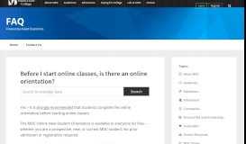 
							         Before I start online classes, is there an online orientation?								  
							    