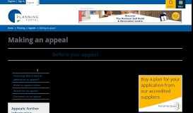 
							         Before you appeal | Making an appeal | Planning Portal								  
							    