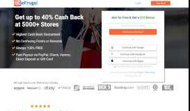 
							         BeFrugal - The #1 Site for Cash Back & Coupons								  
							    