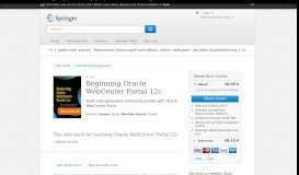 
							         Beginning Oracle WebCenter Portal 12c - Build next ... - Springer								  
							    