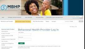 
							         Behavioral Health Provider Log In - Masspartnership								  
							    