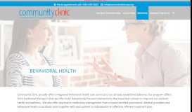 
							         Behavioral Health | Services at Community Clinic | Northwest Arkansas								  
							    