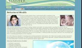 
							         Behavioral Health - Sumter Family Health Center								  
							    