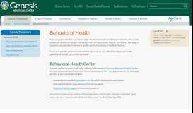 
							         Behavioral & Mental Health Care - Genesis HealthCare System ...								  
							    