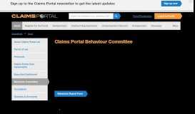 
							         Behaviour Committee - Claims Portal								  
							    