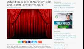 
							         Behind the scenes at McKinsey, Bain and Boston Consulting Group ...								  
							    
