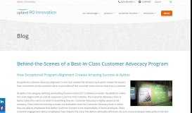 
							         Behind-the-Scenes of a Best-In-Class Customer Advocacy Program ...								  
							    