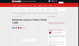 
							         Behind the scenes of Valve's Portal 2 ARG | PC Gamer								  
							    