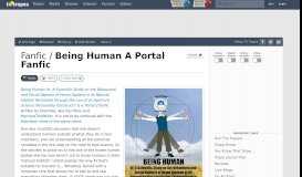 
							         Being Human A Portal Fanfic (Fanfic) - TV Tropes								  
							    