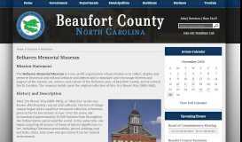 
							         Belhaven Memorial Museum | Beaufort County North Carolina								  
							    