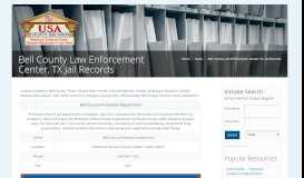 
							         Bell County Law Enforcement Center, TX Jail Records | Name Search								  
							    