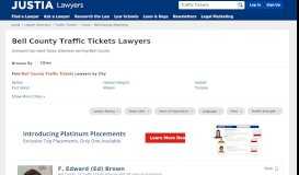 
							         Bell County Traffic Tickets Lawyers - Compare Top Traffic Tickets ...								  
							    