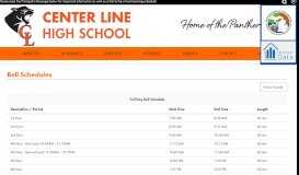 
							         Bell Schedule - Center Line High School								  
							    