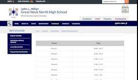 
							         Bell Schedule / Delayed Opening Schedule - Great Neck Public Schools								  
							    