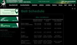 
							         Bell Schedule - Quick Links | evergreenpark Design 6.0								  
							    