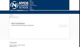 
							         Bell Schedules - NYOS Charter School								  
							    
