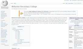
							         Bellarine Secondary College - Wikipedia								  
							    