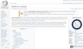 
							         Bellevue College - Wikipedia								  
							    