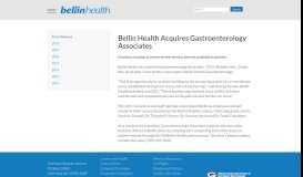 
							         Bellin Health Acquires Gastroenterology Associates								  
							    