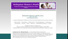 
							         Bellingham Women's Health, PLLC								  
							    
