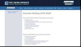 
							         Bellmore-Merrick Central High School District Schools | Summer Mailing								  
							    