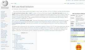 
							         Belt and Road Initiative - Wikipedia								  
							    