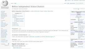 
							         Belton Independent School District - Wikipedia								  
							    