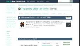 
							         Bemidji, Minnesota's Sales Tax Rate is 7.875% - SalesTaxHandbook								  
							    