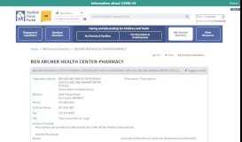
							         BEN ARCHER HEALTH CENTER-PHARMACY - Medical Home Portal								  
							    