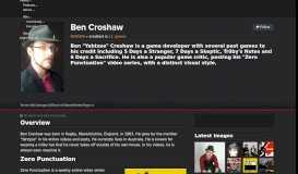 
							         Ben Croshaw (Person) - Giant Bomb								  
							    